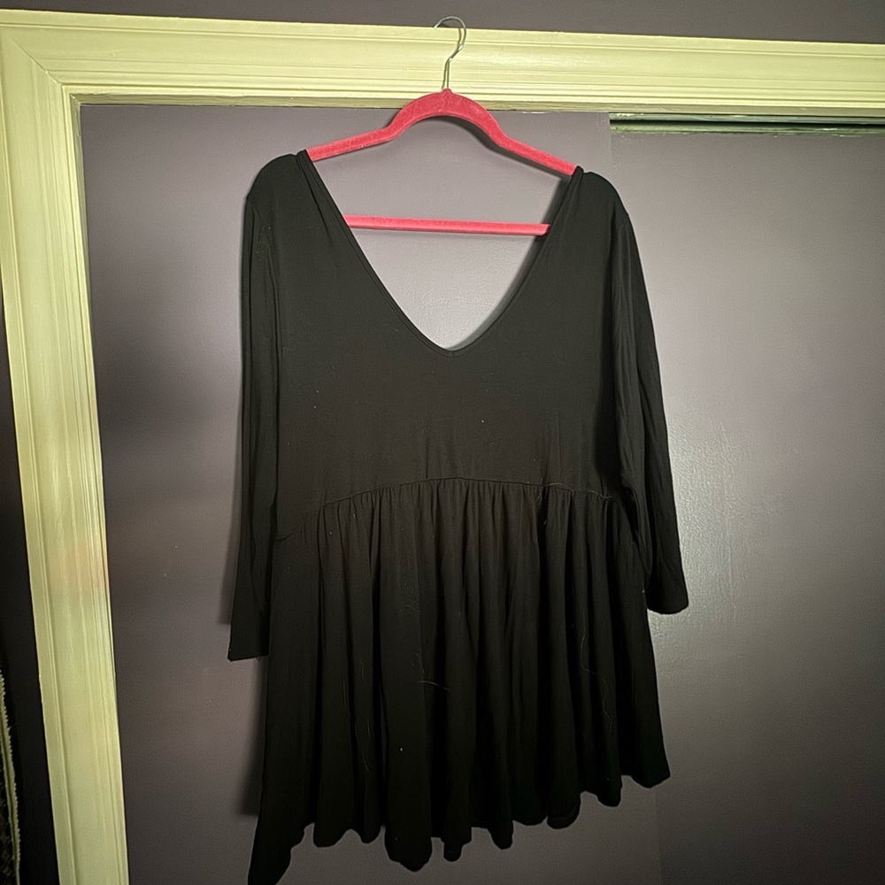 LOWEST PRICE Torrid Black Babydoll Top - Picture 2 of 5